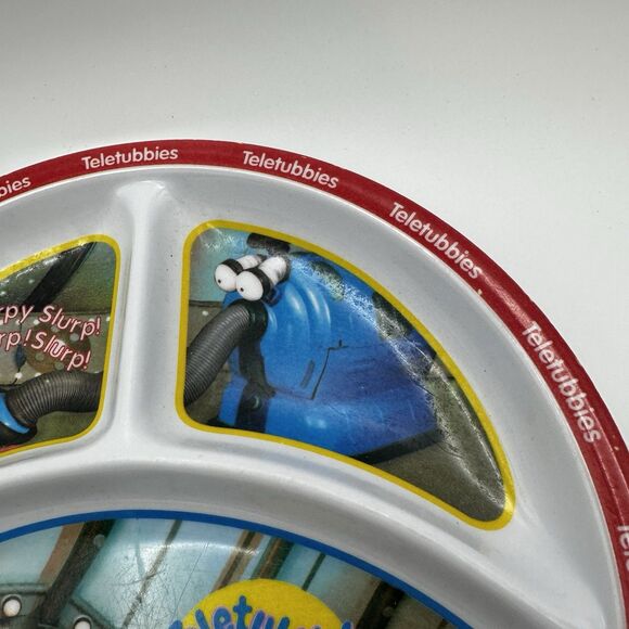 Vintage 1998 Teletubbies Child's Plate Melamine Plastic 8.5" Round Sections - Picture 3 of 6